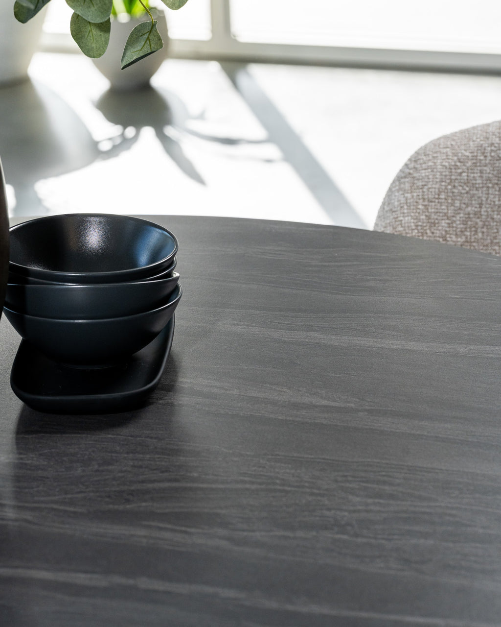 Scandi Large Dining Table Black Sand - image 39