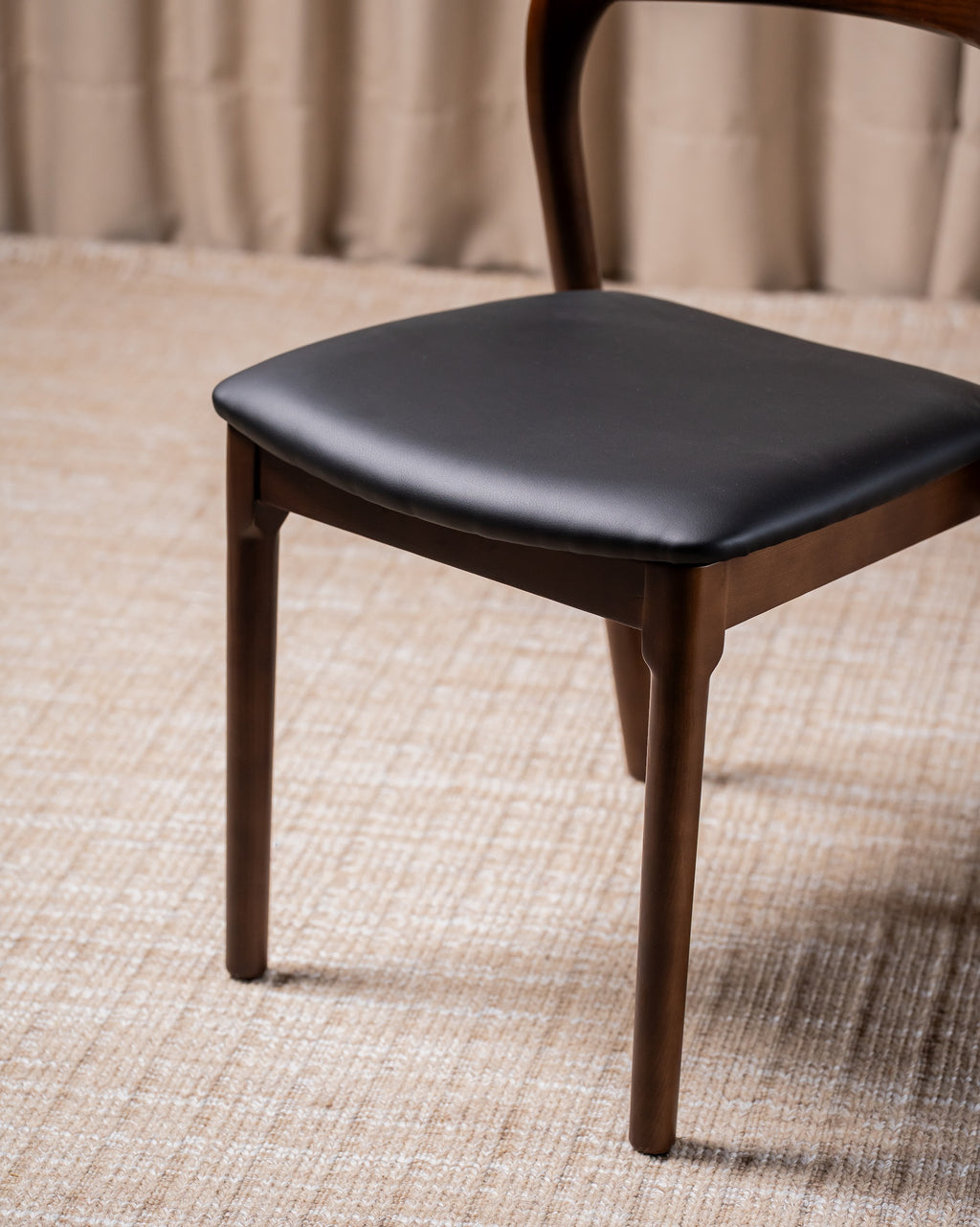 Inari Dining Chair Walnut / Black PU (Set of 2) - image 11