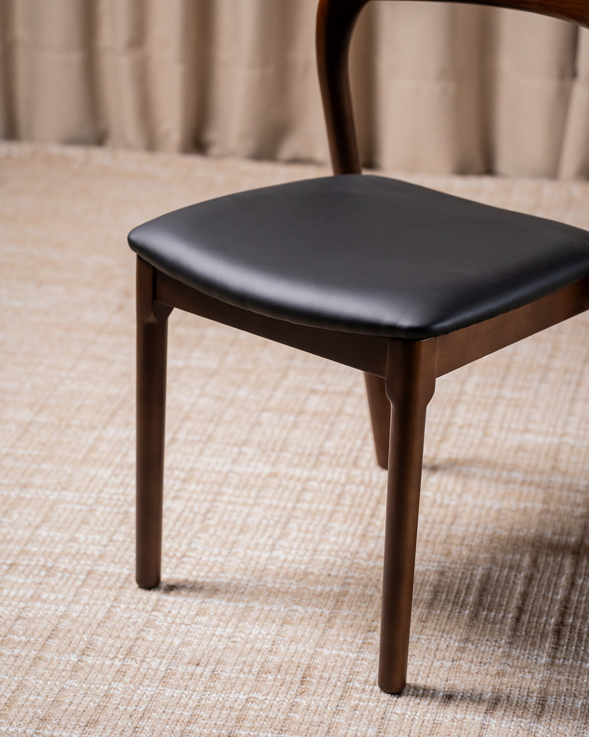 Inari Dining Chair Walnut / Black PU (Set of 2) - image 11