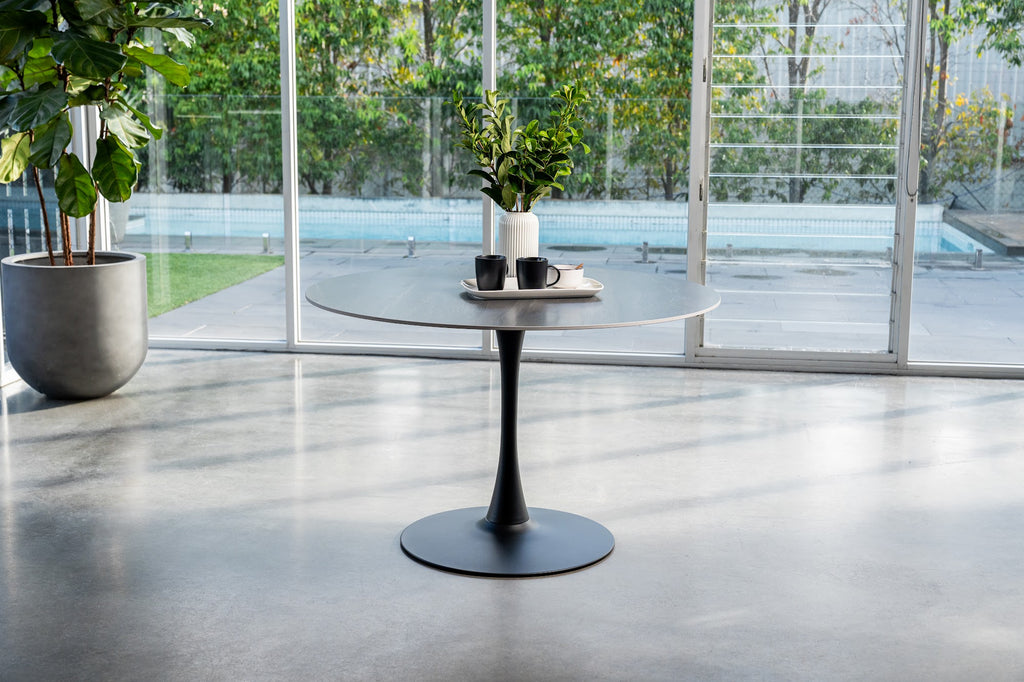 Scandi Large Dining Table Black Sand - image 5