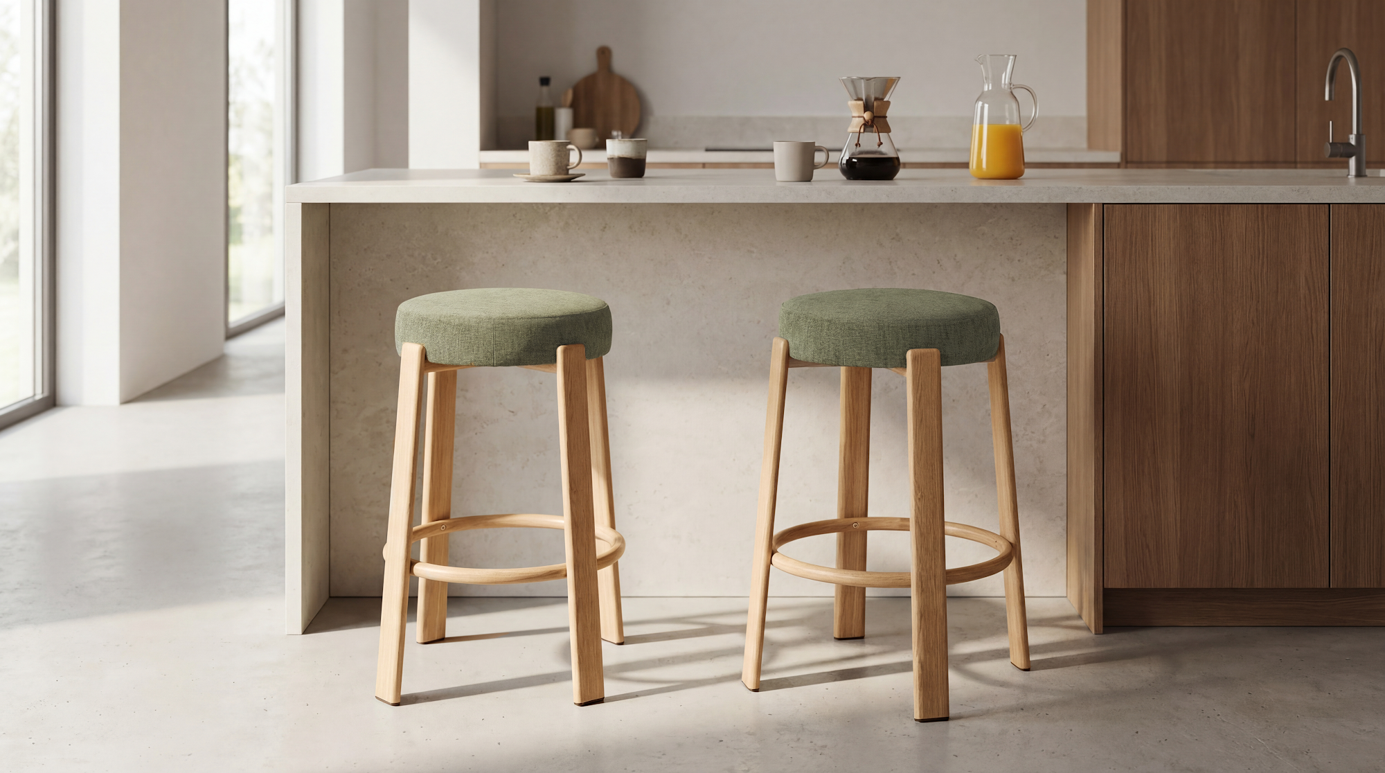 Bergen Bar Stool Forest / Natural (Set of 2) - image 13