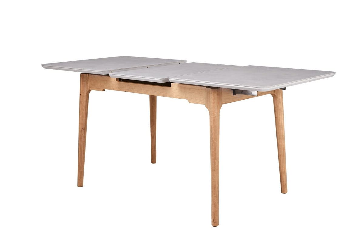 Norway Extension Dining Table Light Grey Ceramic - image 4