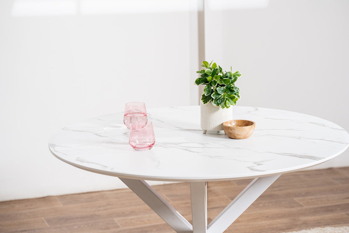 Villa Dining Table White Marble - image 10