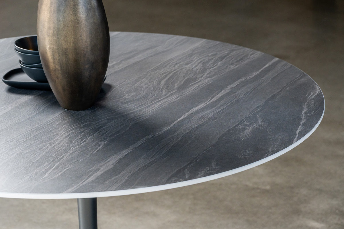 Scandi Large Dining Table Black Sand - image 9