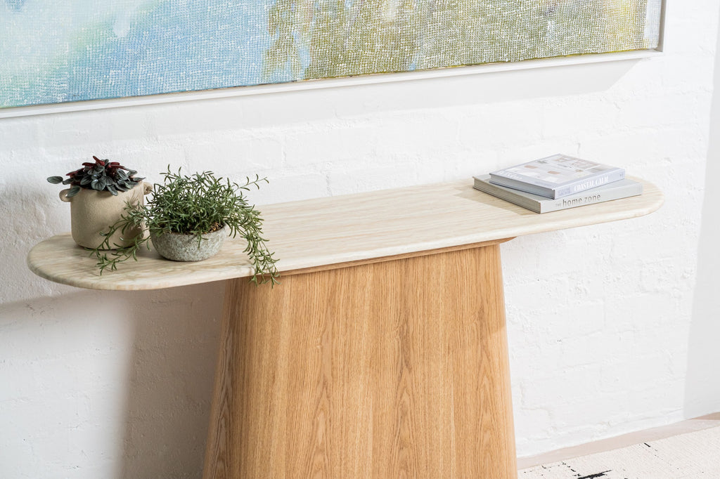 Waverley Console Table White Travertine - image 7