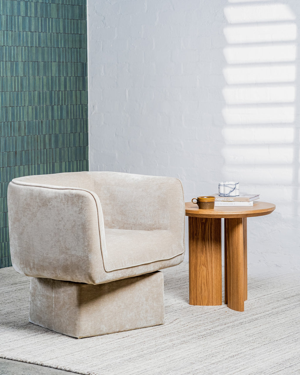 Chloe Swivel Occasional Chair Latte - image 13