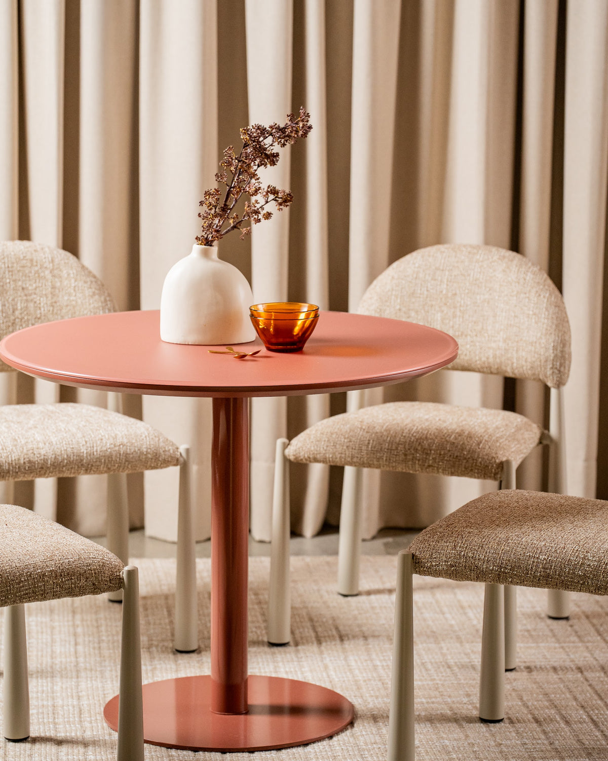 Positano Dining Table Matte Dusty Rose - image 7