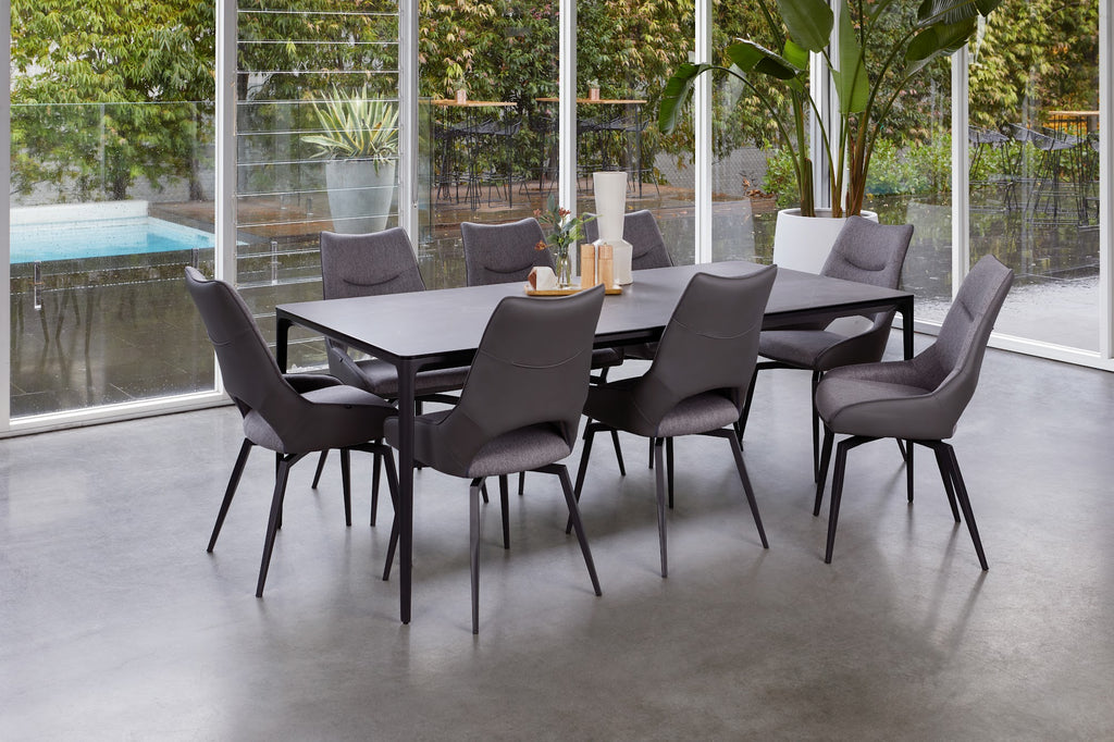 Magnate Large Dining Table Cement Ceramic - image 4