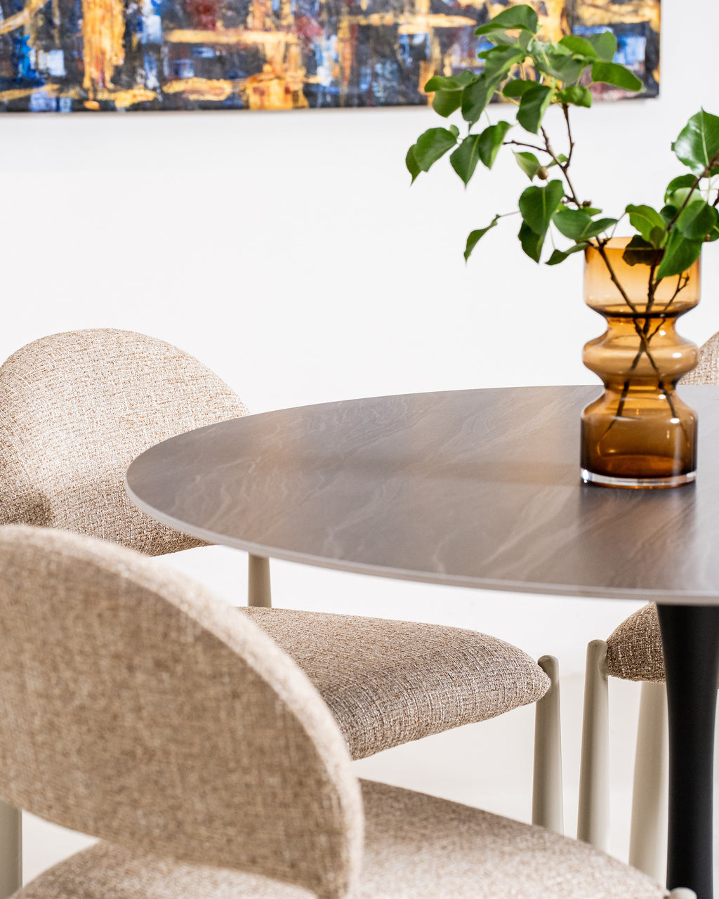 Scandi Large Dining Table Black Sand - image 20