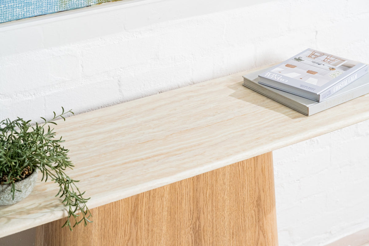 Waverley Console Table White Travertine - image 9