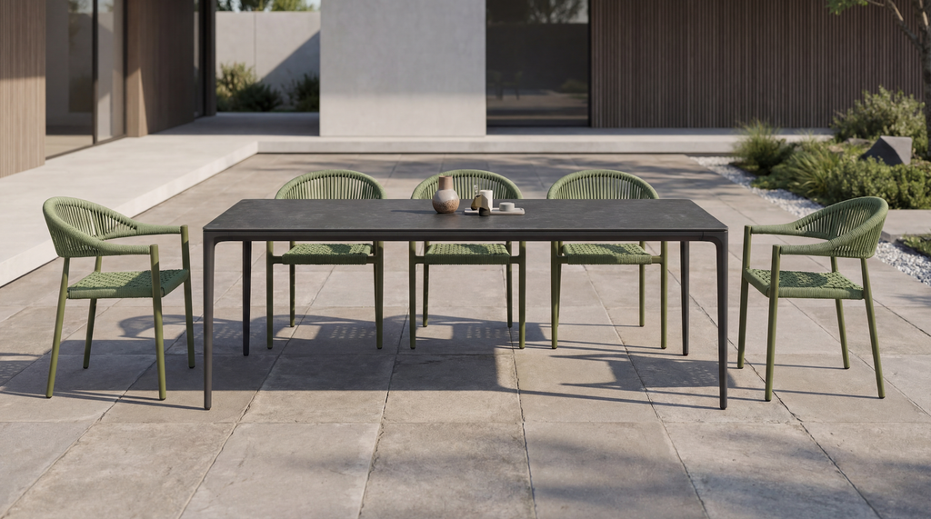 Magnate Large Dining Table Grey Stone Ceramic - image 5