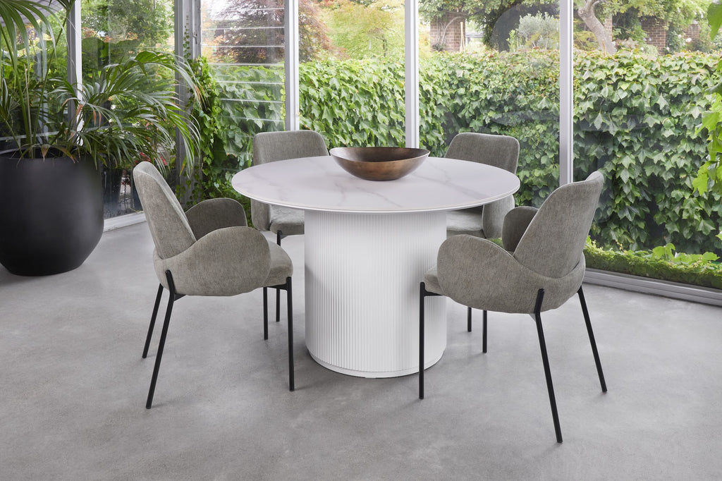 Windsor Dining Table Snow White Ceramic - image 28