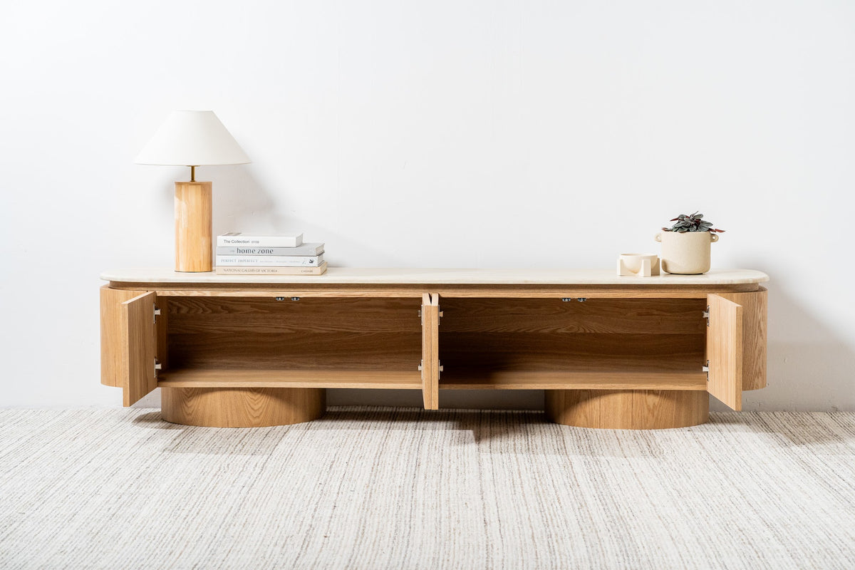 Waverley TV Unit White Travertine - image 10