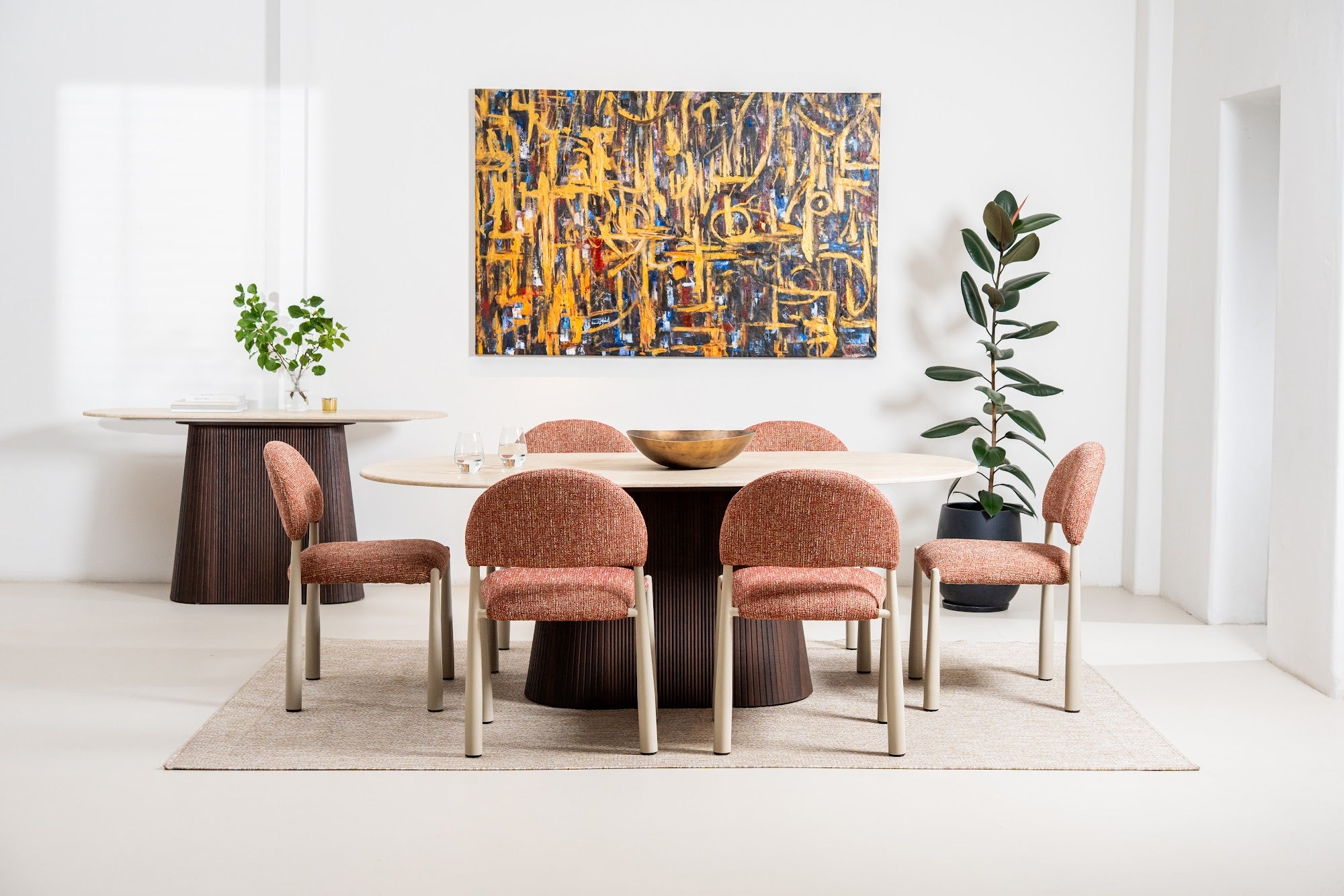 Crete Dining Table Travertine - image 2