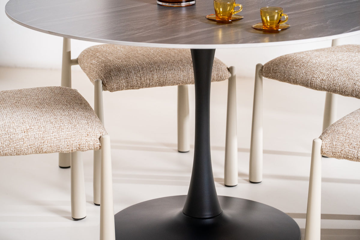 Scandi Large Dining Table Black Sand - image 23