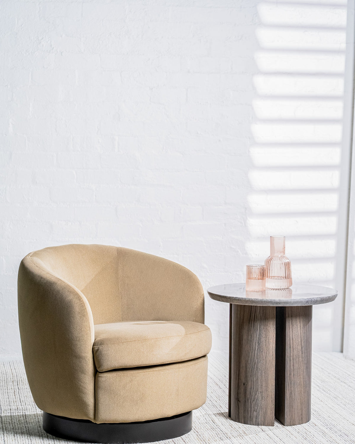 Belize Swivel Occasional Chair Latte - image 3
