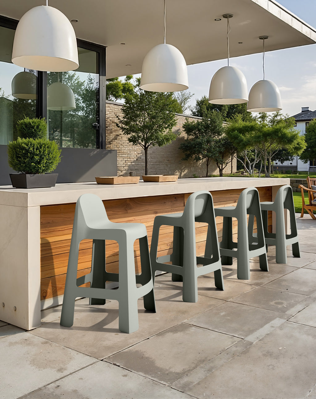 Bondi Outdoor Bar Stool Celadon Green - image 1