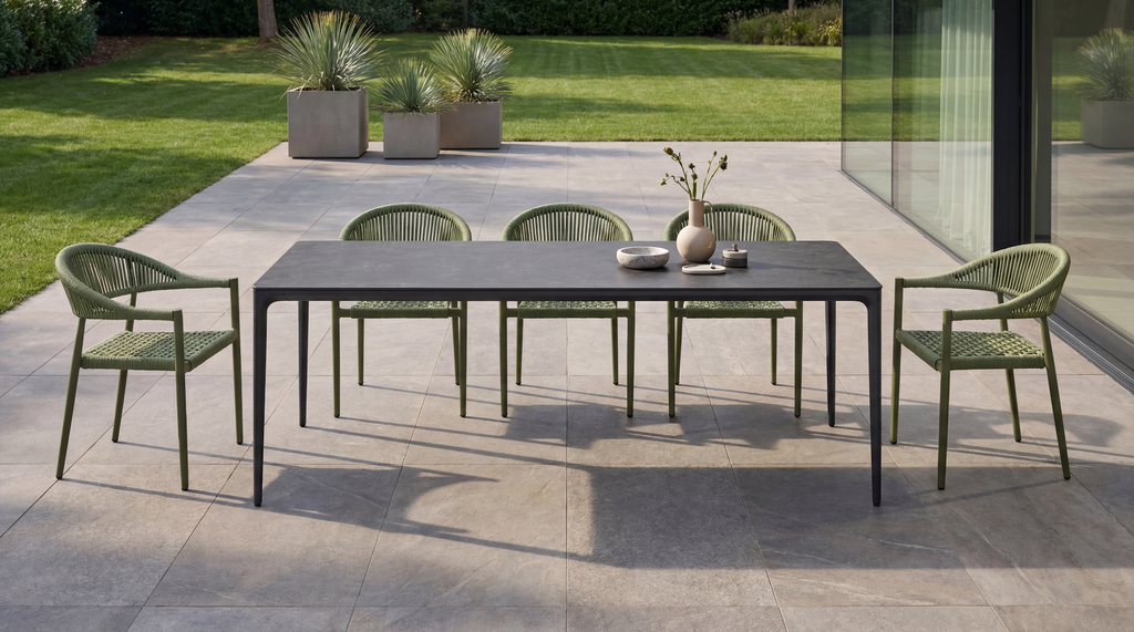 Magnate Large Dining Table Grey Stone Ceramic - image 7