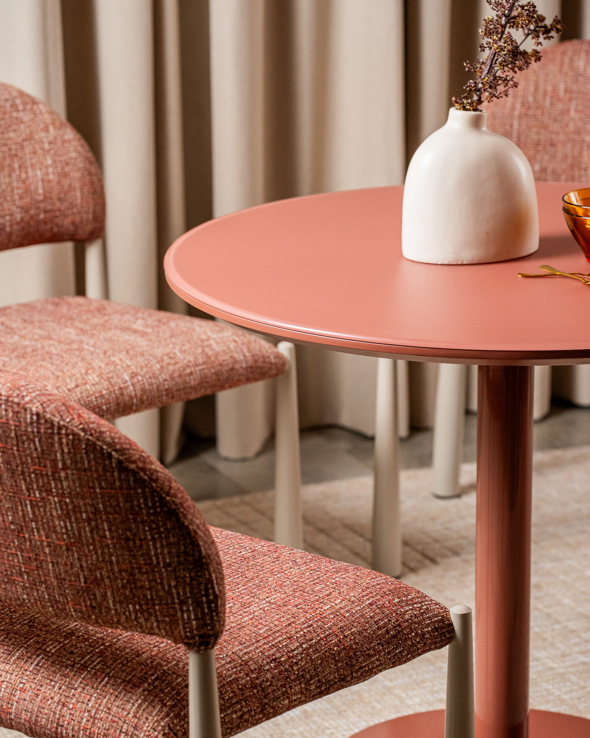 Positano Dining Table Matte Dusty Rose - image 13