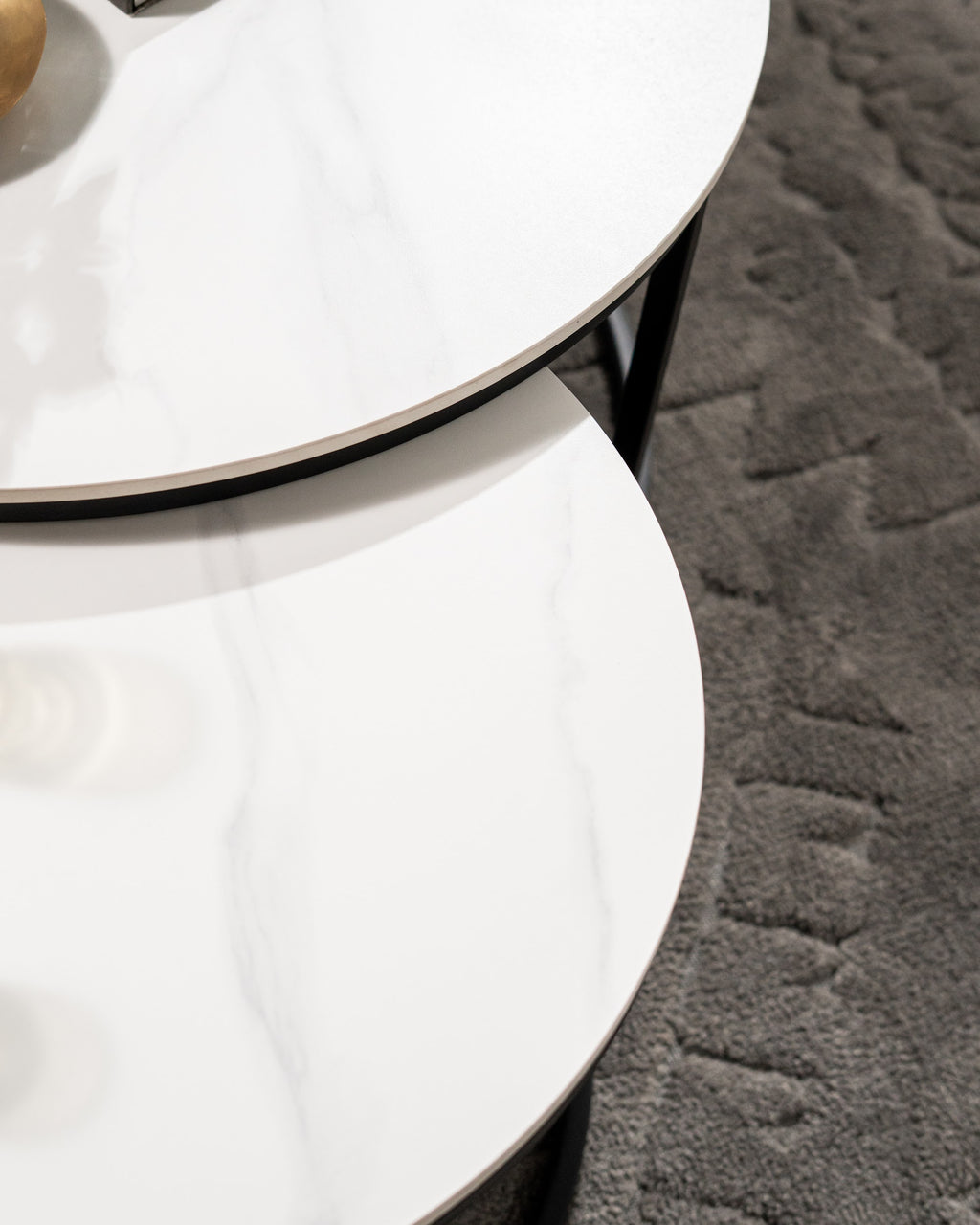 Snow Coffee Table Set Snow White Ceramic - image 7