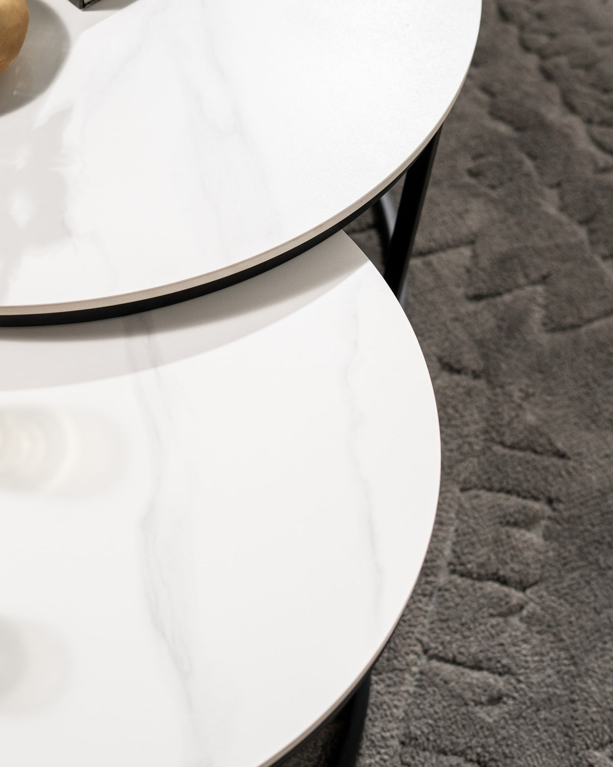 Snow Coffee Table Set Snow White Ceramic - image 7