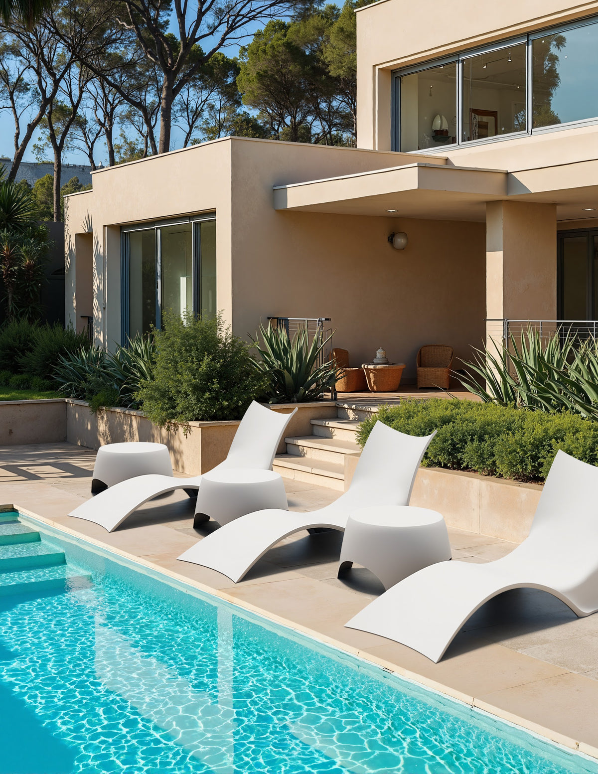 Bondi Lounger Side Table White - image 2