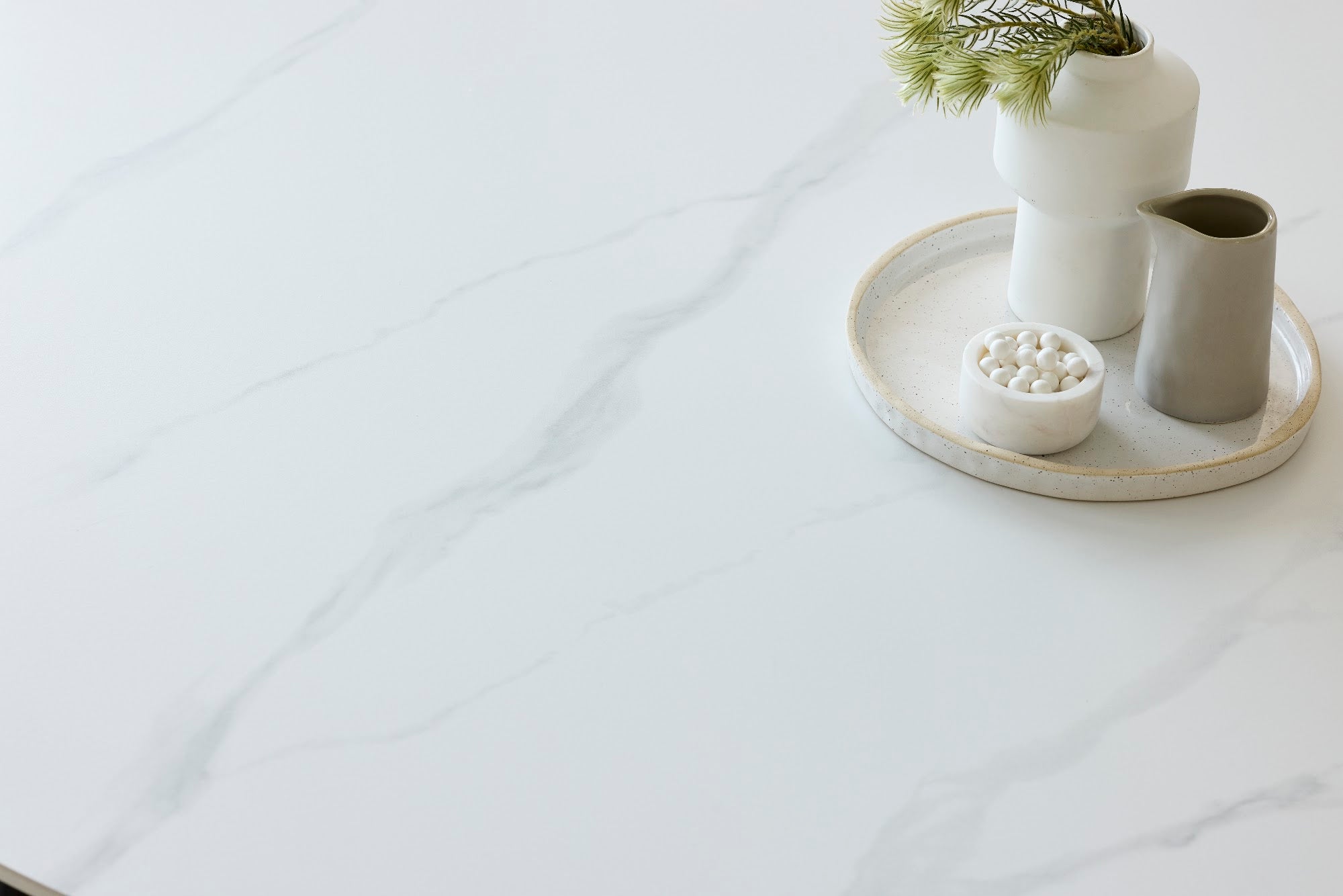 Bentley Large Dining Table Snow White Ceramic