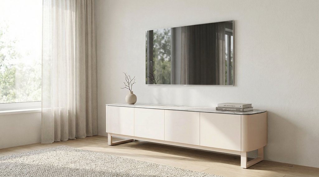 Messina TV Unit Milan White Marble - image 6