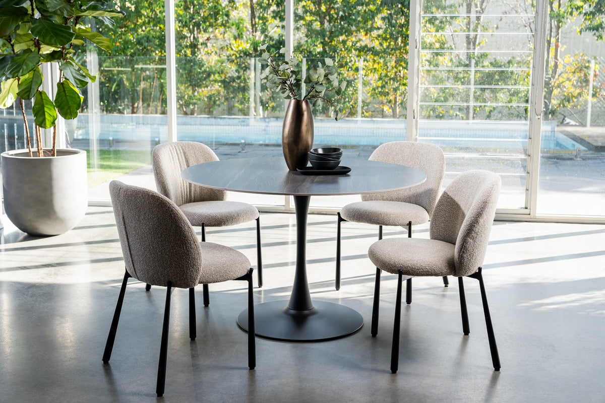 Scandi Large Dining Table Black Sand - image 33