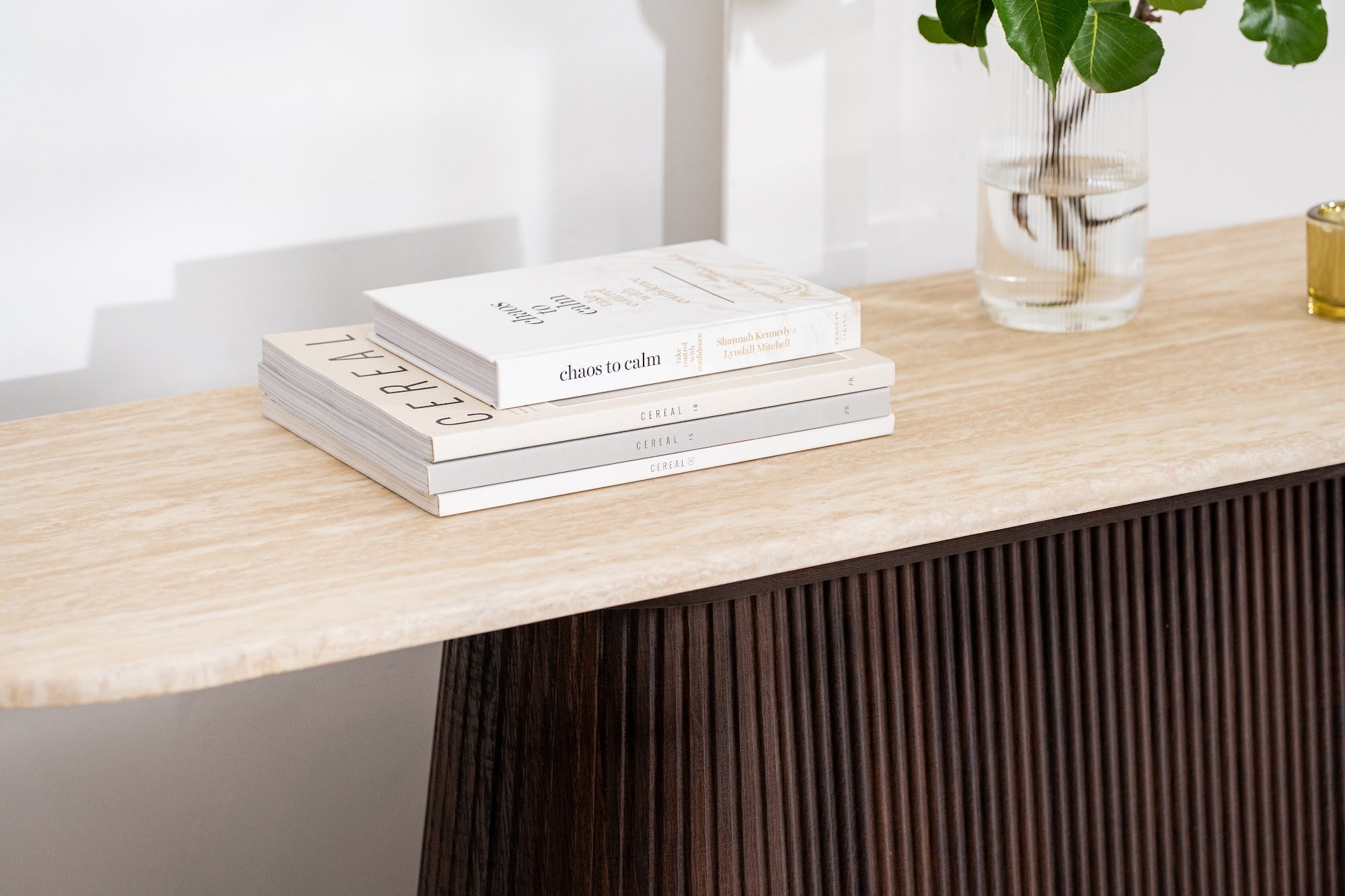 Crete Console Table Travertine - image 9