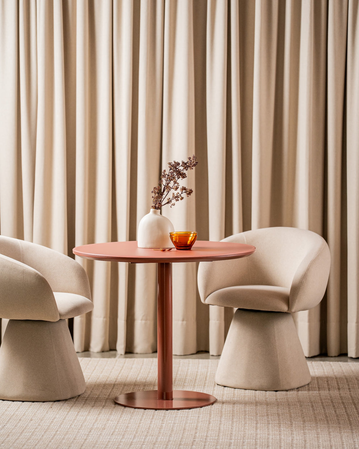 Positano Dining Table Matte Dusty Rose - image 21