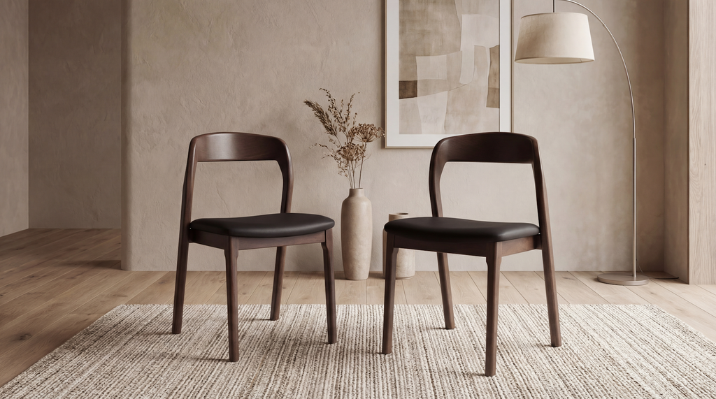 Inari Dining Chair Walnut / Black PU (Set of 2) - image 21