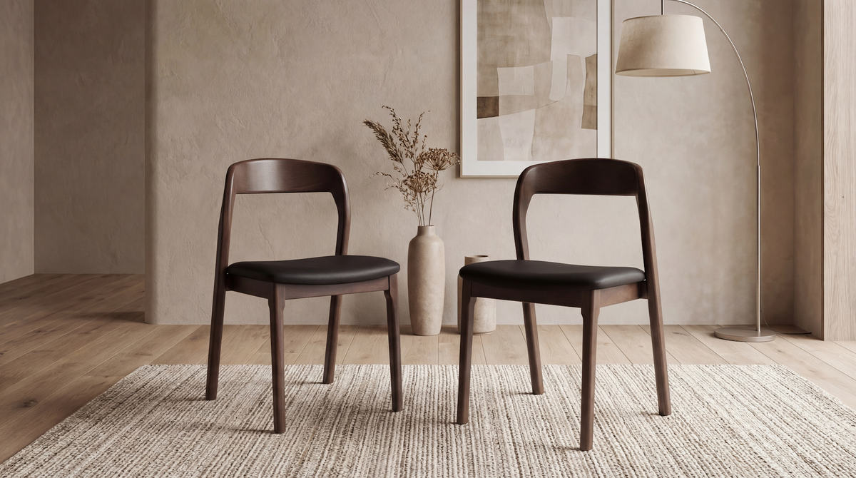 Inari Dining Chair Walnut / Black PU (Set of 2) - image 21