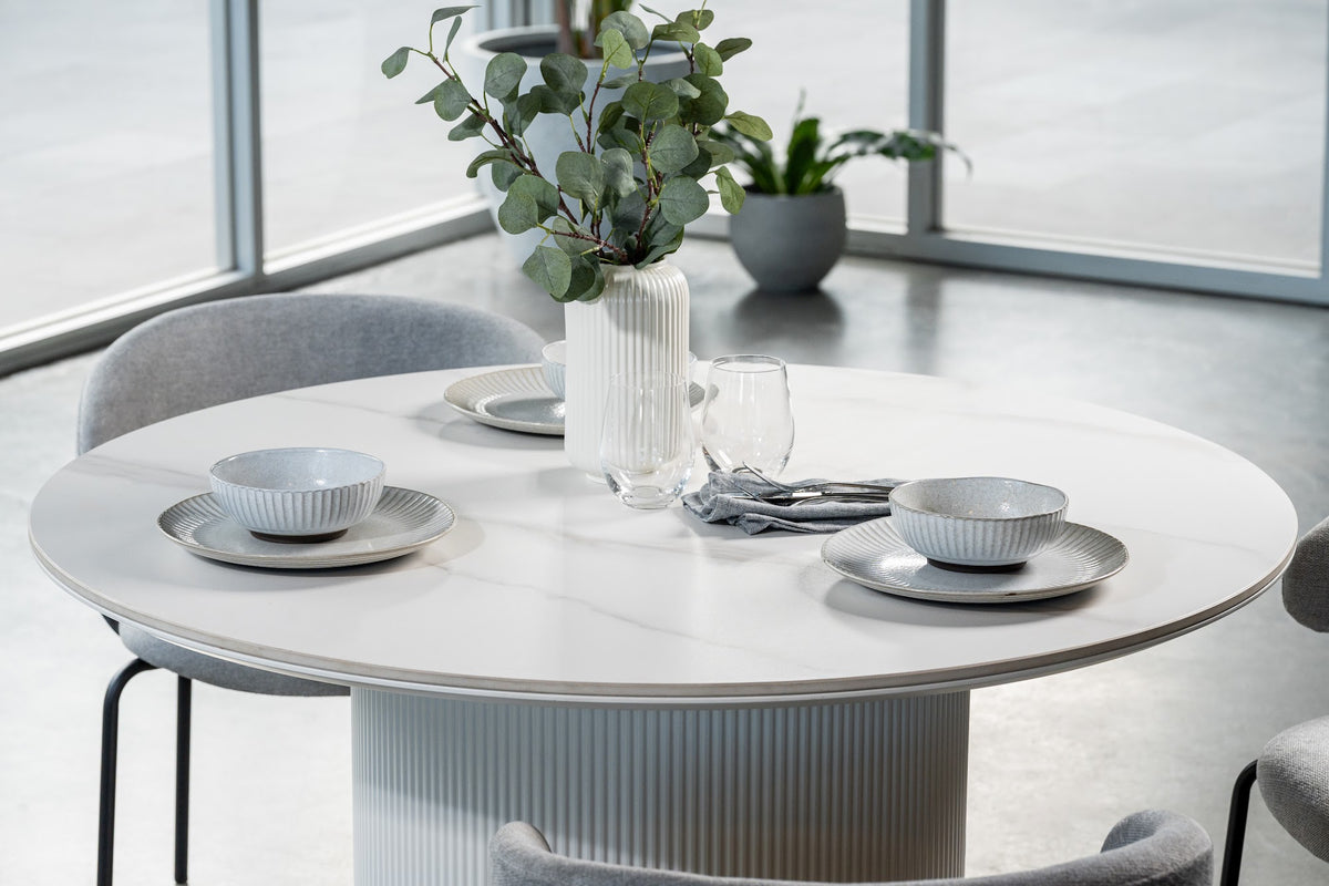 Windsor Dining Table Snow White Ceramic - image 25