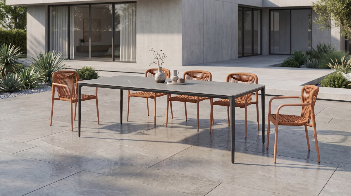 Magnate Large Dining Table Cement Ceramic - image 6