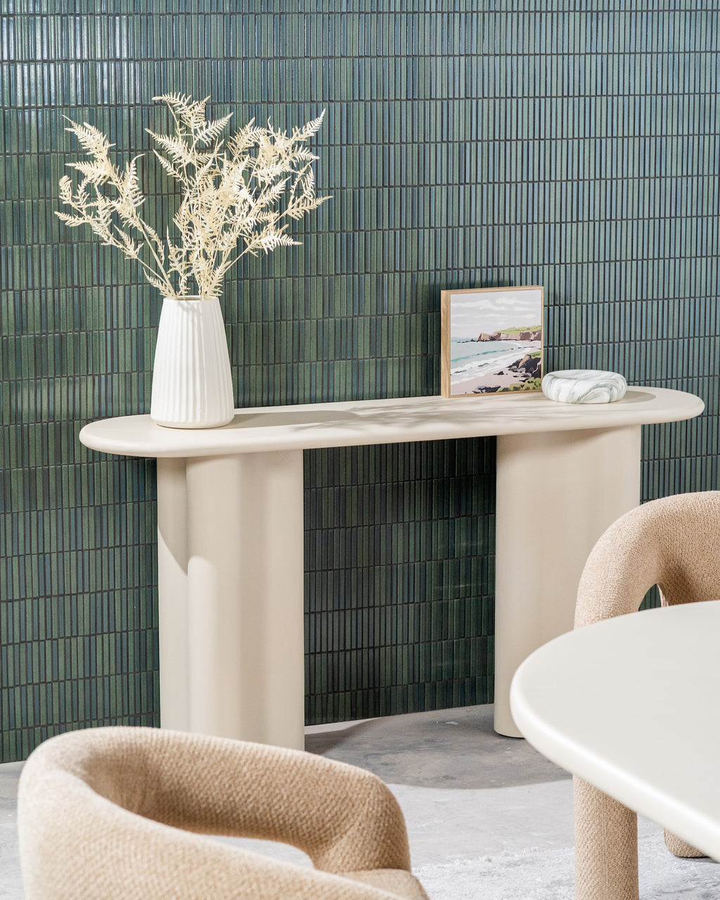 Coastal Console Table Pebble - image 20