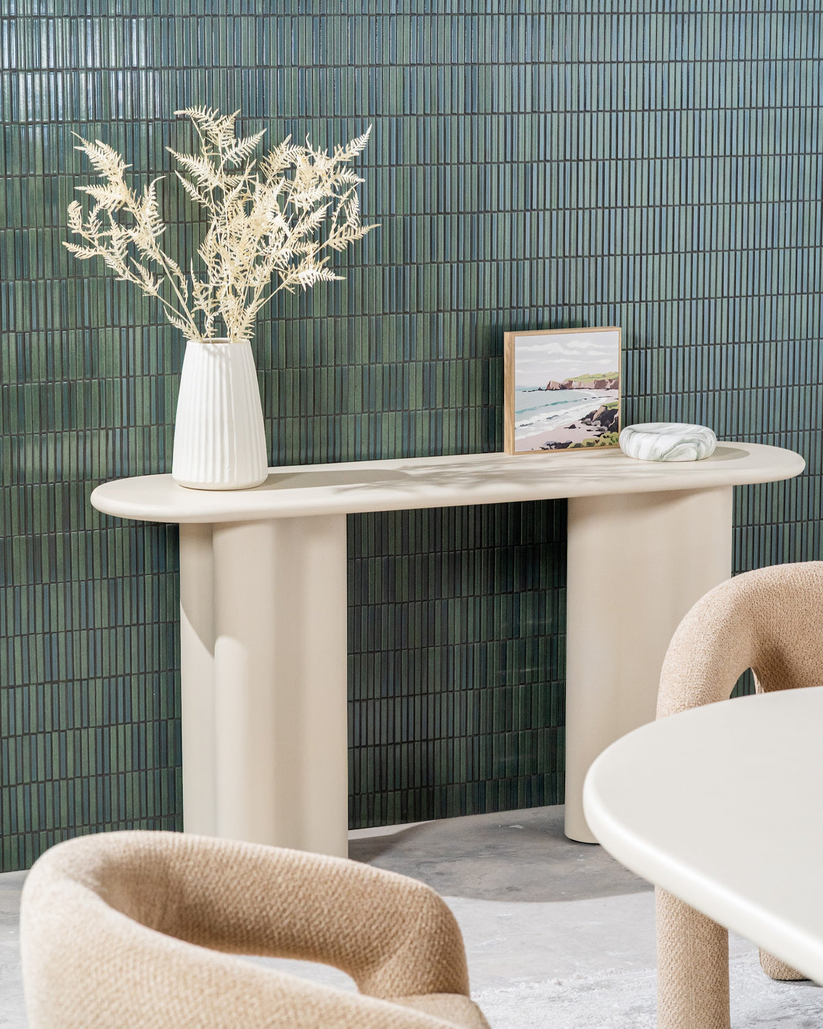 Coastal Console Table Pebble - image 20