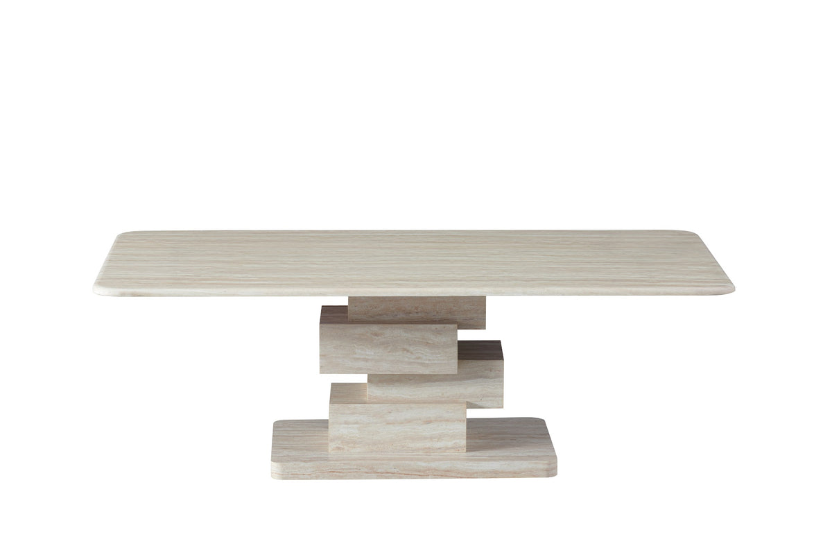 Eros Coffee Table White Travertine
