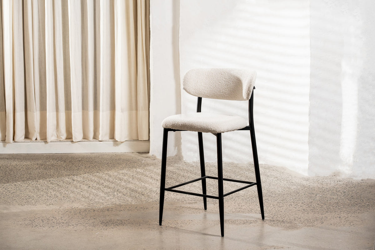 Naples Bar Stool Off White (Set of 2) - image 4