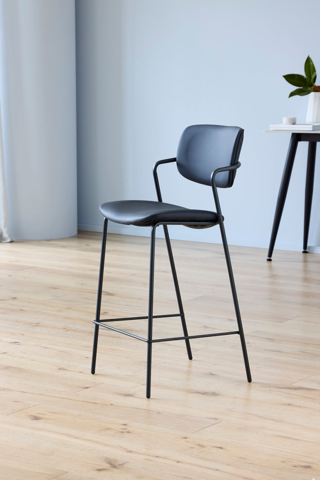 Lucia Bar Stool Black (Set of 2) - image 9