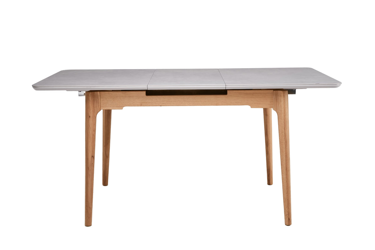 Norway Extension Dining Table Light Grey Ceramic - image 2