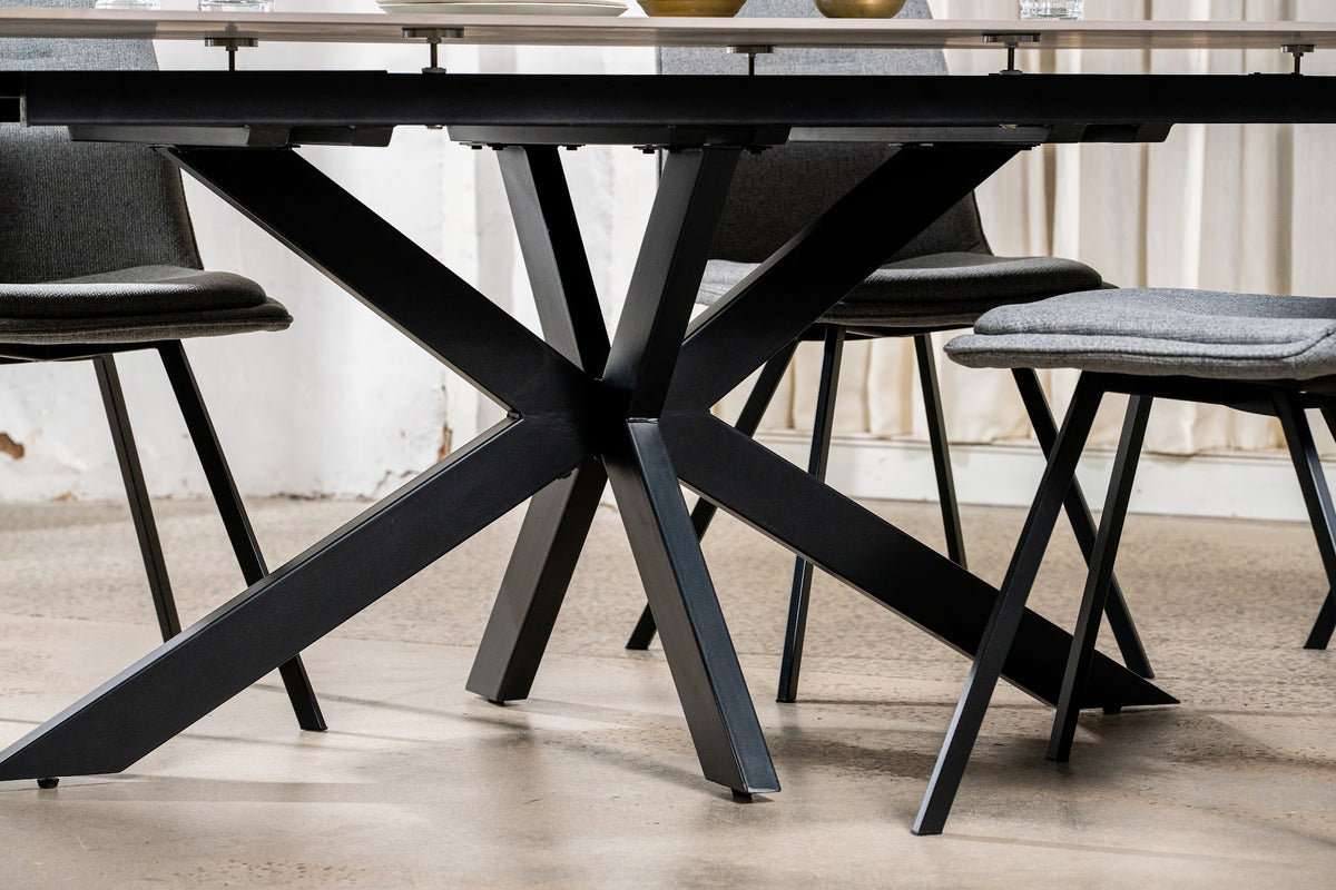Newcastle Extension Dining Table Snow White Ceramic - image 9