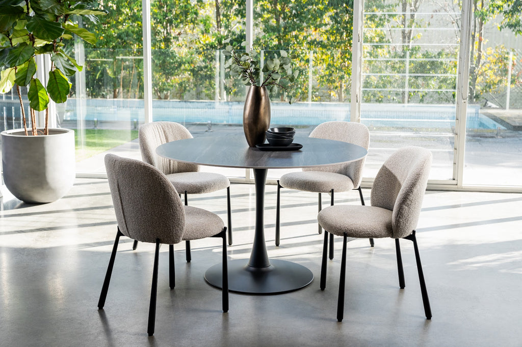 Scandi Large Dining Table Black Sand - image 34