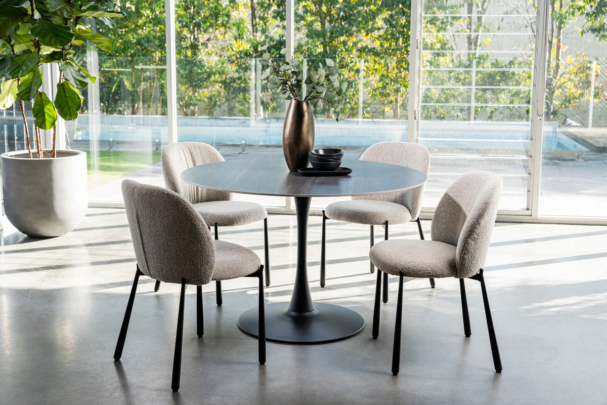 Scandi Large Dining Table Black Sand - image 34