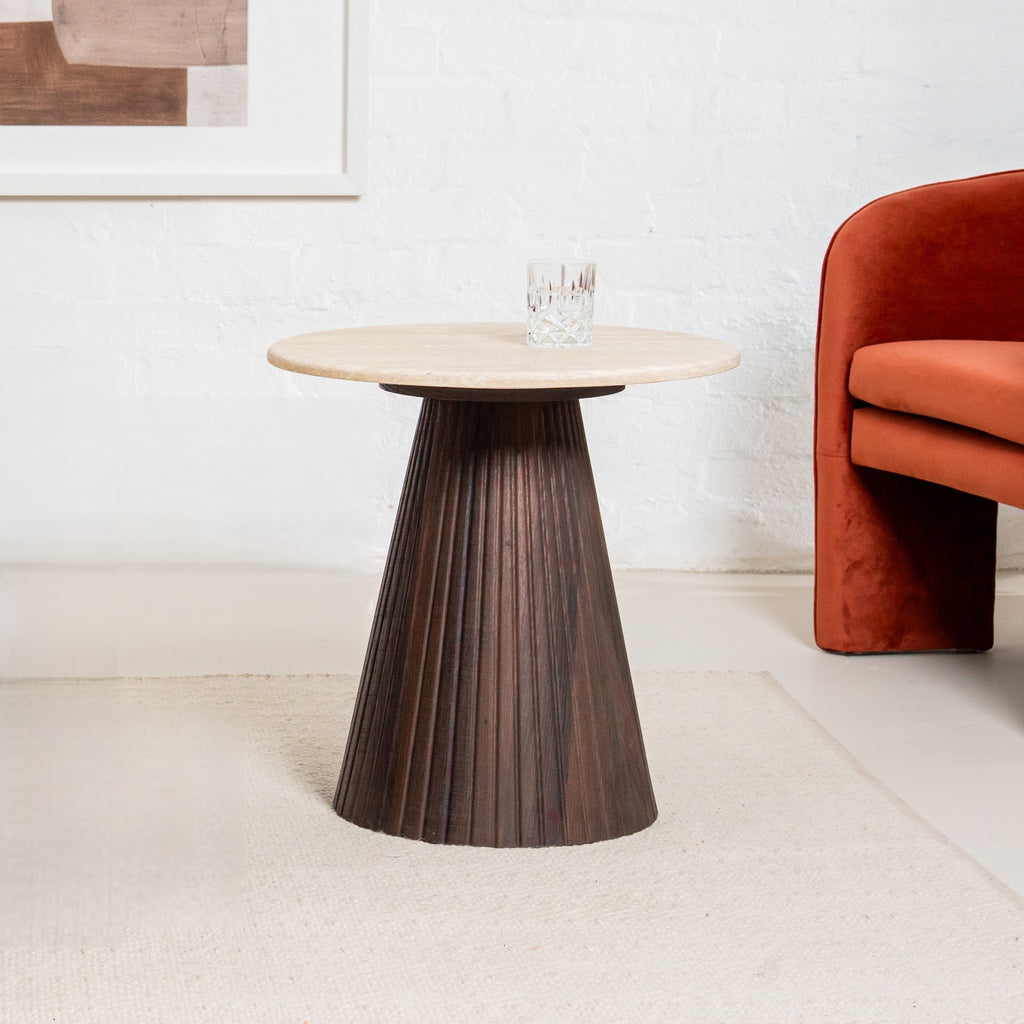 Crete Side Table Travertine - image 3