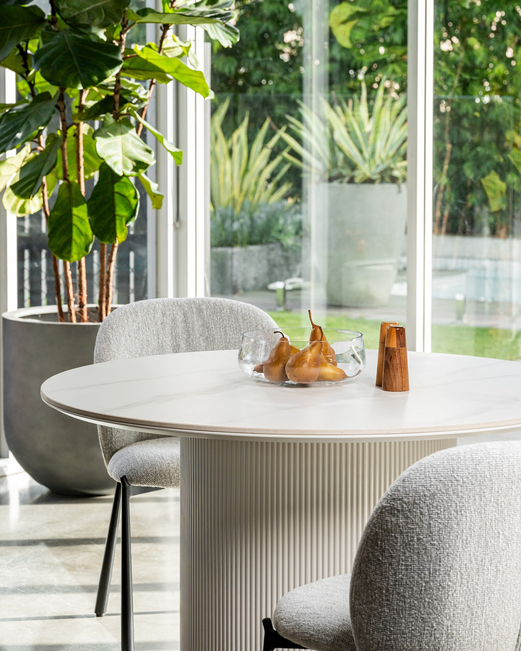 Windsor Dining Table Snow White Ceramic - image 37