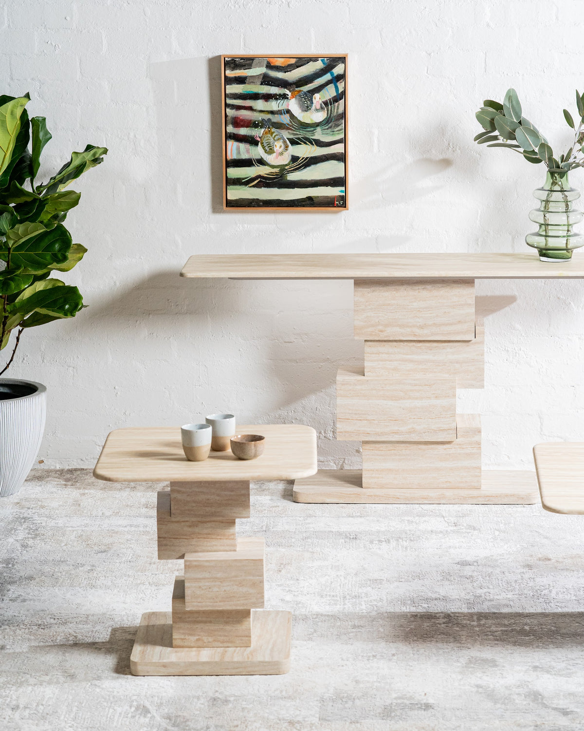 Eros Side Table White Travertine - image 11