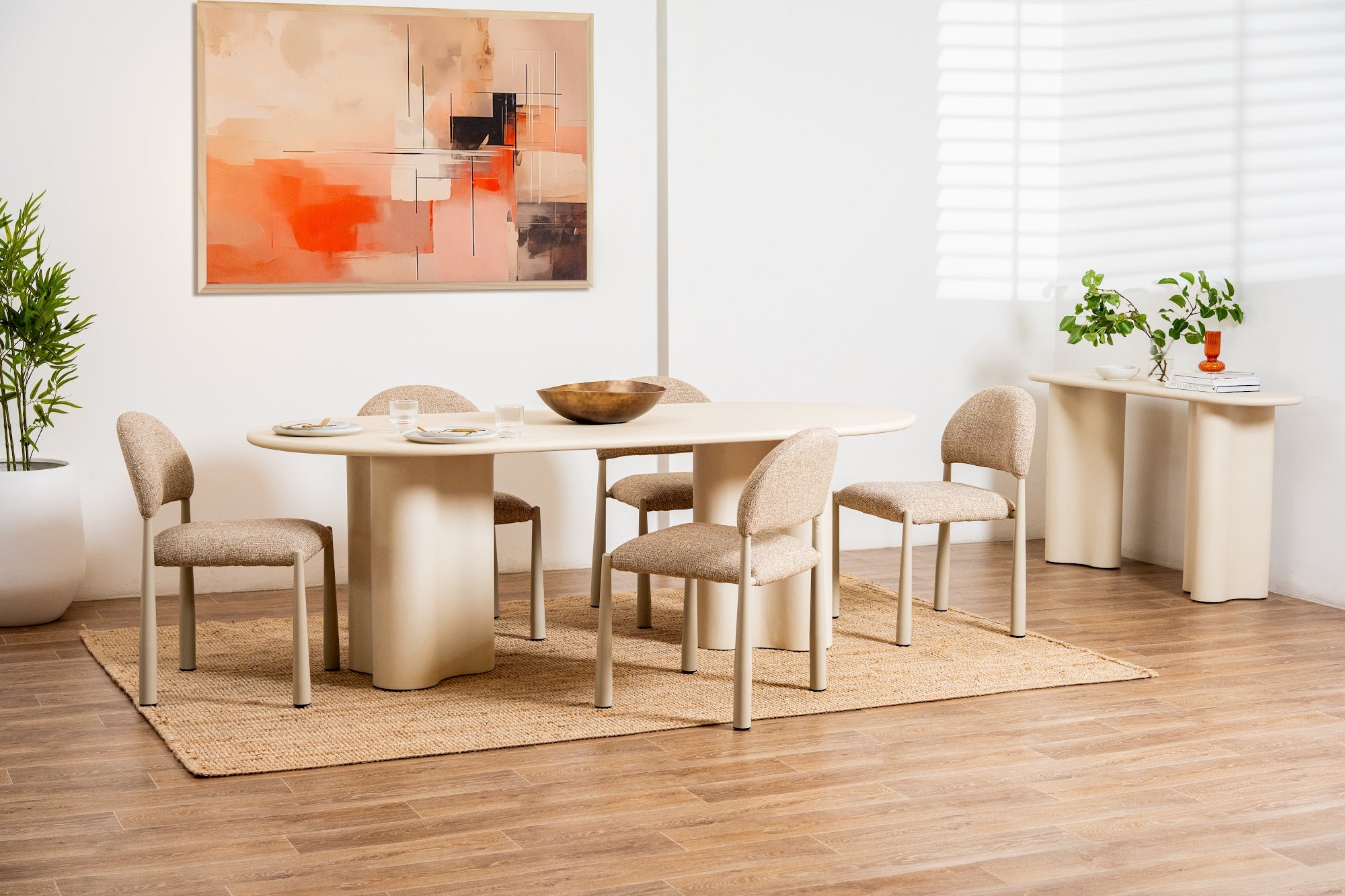Coastal Dining Table Pebble - image 5