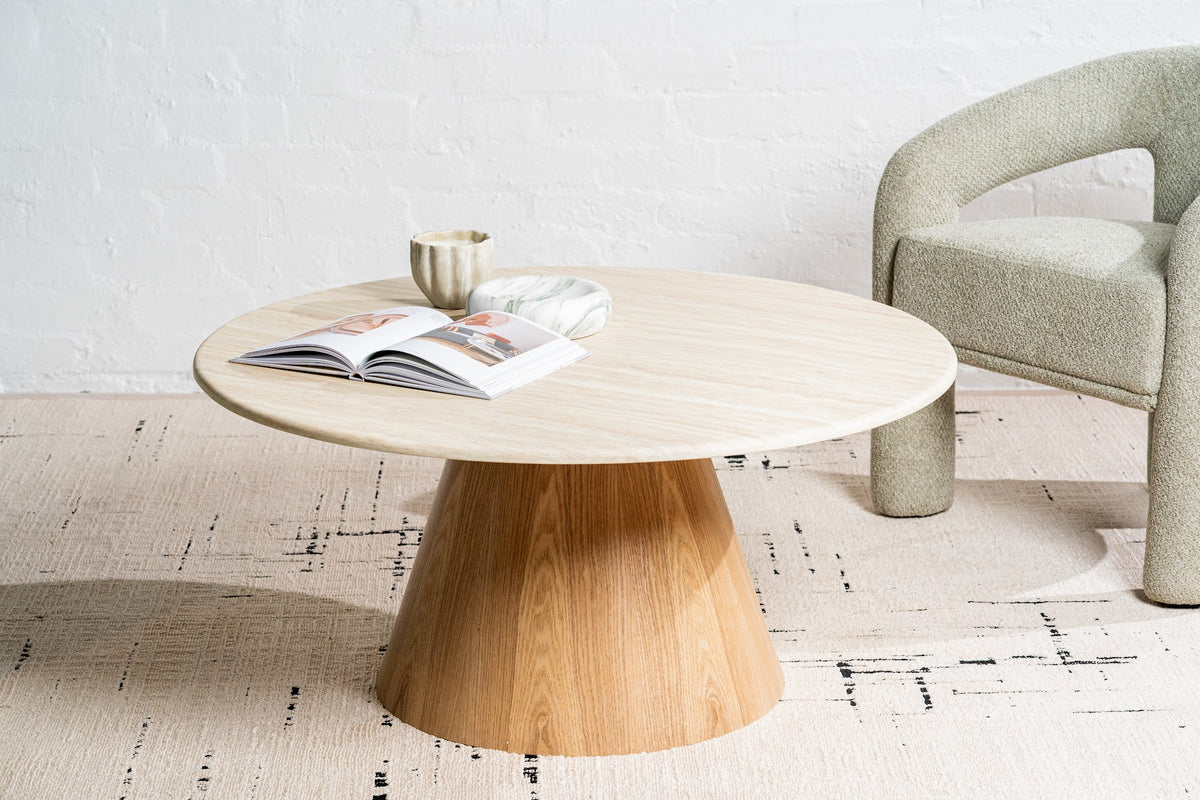 Waverley Round Coffee Table White Travertine - image 6