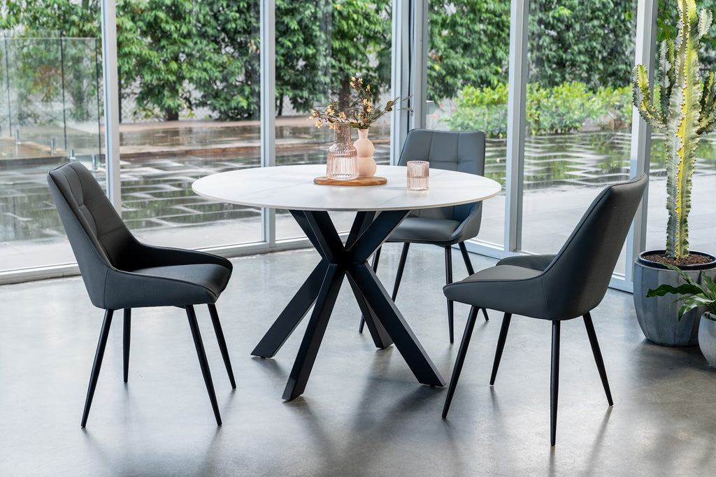 Venice Round Dining Table Snow White - image 8
